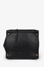 Celine 2012 Black Leather Croc Embossed Luggage Phantom Bag