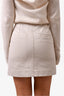 Isabel Marant Cream Denim Zip Skirt Size 36