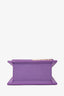 Jacquemus Purple Brushed Leather Le Chiquito Top Handle with Strap