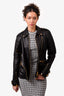 Burberry Brit Leather Biker Jacket Size 8 US