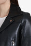 Maje Black Leather Short Biker Jacket size 38