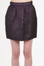 Prada Plum Mettallic Mini Skirt Size 40