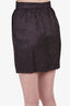 Prada Plum Mettallic Mini Skirt Size 40