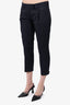 Prada Wool Black Capri with Button Pants size 42