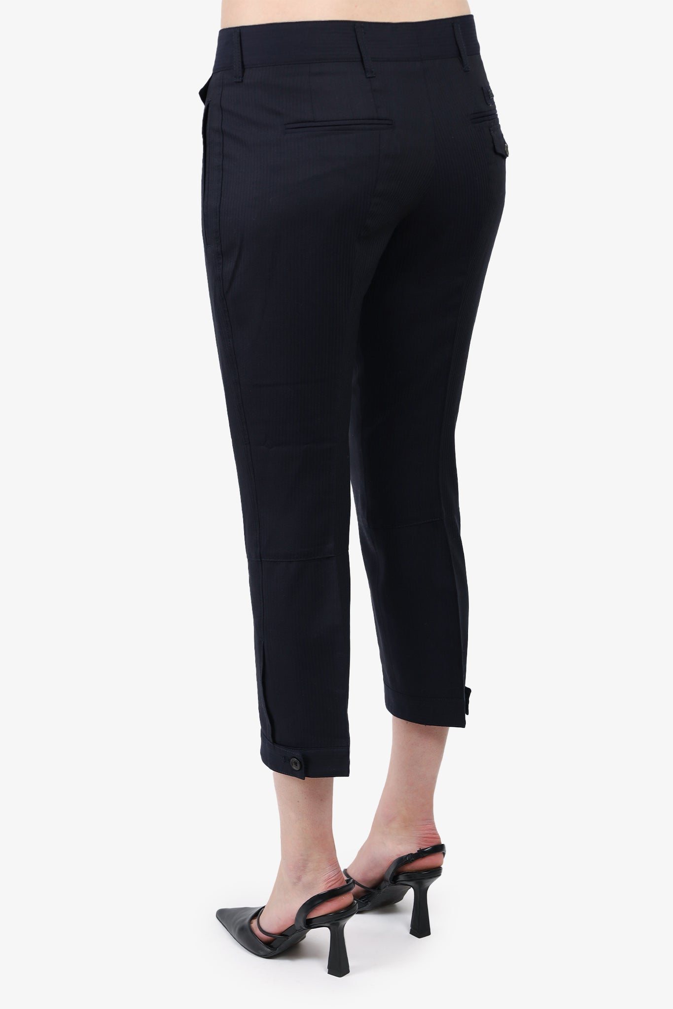 Prada Wool Black Capri with Button Pants size 42 – Mine & Yours