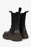 Bottega Veneta Black Leather Tire Boots Size 37.5