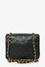 Pre-loved Chanel™ 1989/91 Black Lambskin Small Square Flap Chain Bag