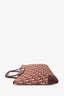 Christian Dior Vintage 1970's Beige/Red Oblique Flat Tote Bag