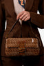 Fendi Brown Zucca Vinyl Baguette Shoulder Bag