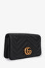 Gucci Black Leather GG Marmont Quilted Mini Crossbody Bag