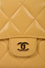 Pre-loved Chanel™ 2016/17 Yellow Lambskin Quilted Long Flap Wallet