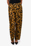 Versace Underwear Black/Yellow Baroque Printed Silk Capri Pants Size 4 Mens