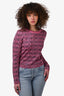 Loewe Pink Wool Blend Anagram Crewneck Sweater Size M