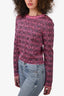 Loewe Pink Wool Blend Anagram Crewneck Sweater Size M