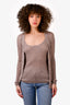 Gabriella Hearst Grey Cashmere/Silk Knit Tank Top + Cardigan Set Size S
