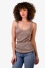 Gabriella Hearst Grey Cashmere/Silk Knit Tank Top + Cardigan Set Size S