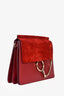 Chloe 2017 Red Leather/Suede Medium Chloe 'Faye' Crossbody Bag