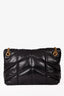 Saint Laurent 2020 Black Leather Small 'LouLou' Puffer Shoulder Bag