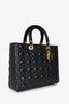 Christian Dior 2012 Black Leather Large Lady Dior Tote