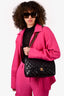 Pre-loved Chanel™ 2008/09 Black Quilted Lambskin Shoulder Bag
