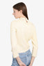 Alexander McQueen Beige Lace Embroidery Long-Sleeve Top Size L