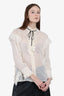Gucci White Mock Neck Blouse Size 40