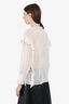 Gucci White Mock Neck Blouse Size 40