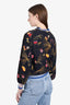 Fendi Black/Multicolor Floral Print Crew Neck Blouse Size 38