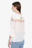 Fendi White Silk Bateau Neckline Top Size 42