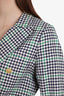 Smythe Green/Black/White Cotton Plaid Print Blazer Size 8