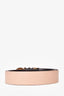 Salvatore Ferragamo Beige/Black Leather Reversible Gancini Buckle Belt Size 100