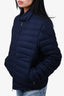 Moncler Navy Wool Quilted Puffer Jacket Size 2 Mens