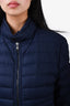 Moncler Navy Wool Quilted Puffer Jacket Size 2 Mens