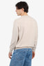 Brunello Cucinelli Beige Cashmere Crew Neck Sweater Size 52