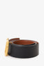 Valentino Black Reversible V Buckle Belt Size 90/36