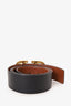 Valentino Black Reversible V Buckle Belt Size 90/36