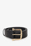 Gucci Black Leather Monogram Guccisimma Belt Size 105.42