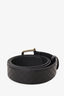 Gucci Black Leather Monogram Guccisimma Belt Size 105.42