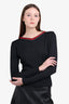 Pre-loved Chanel™ Black Cashmere/Silk Crew-neck Sweater Size 44