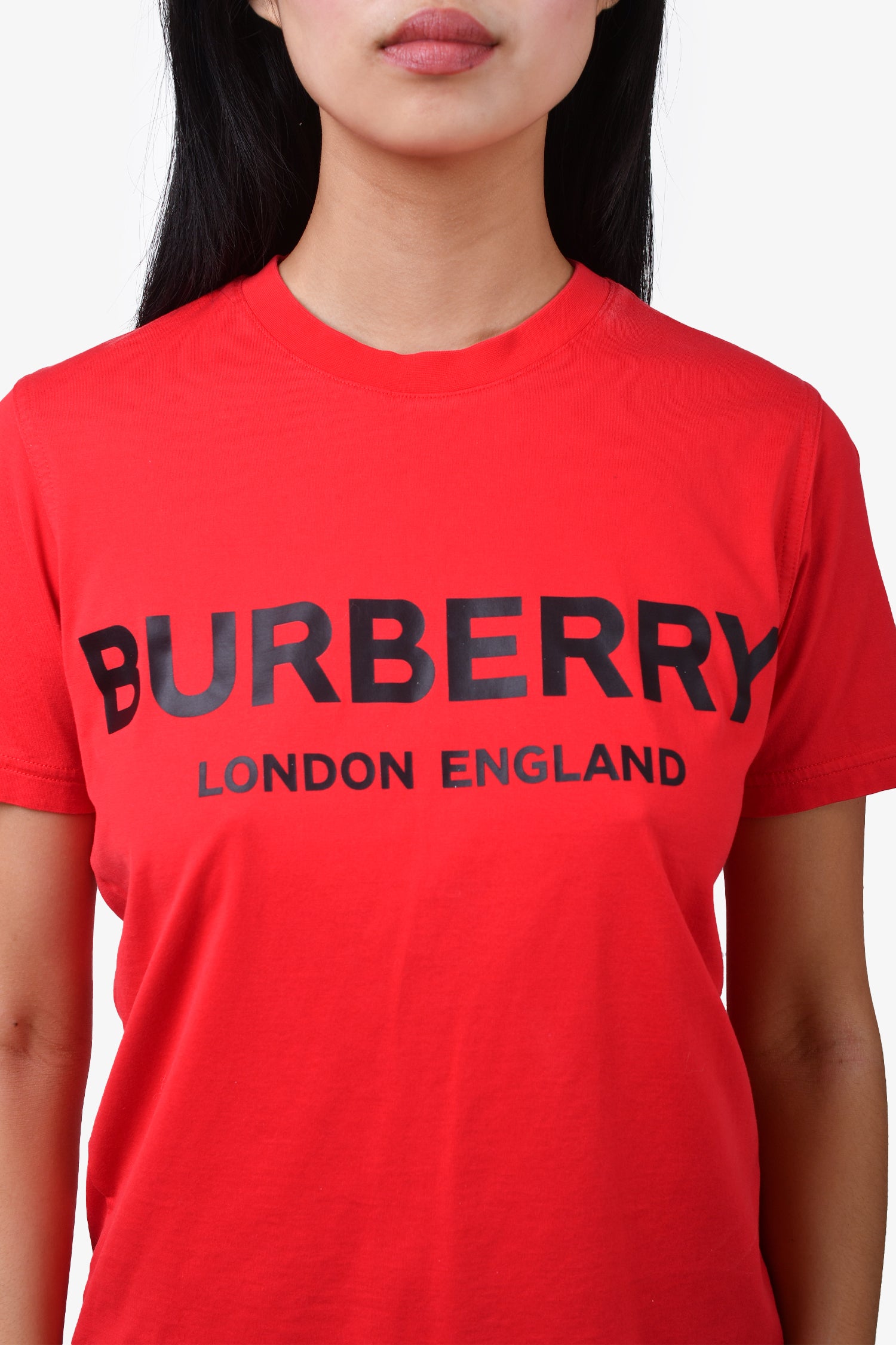 Burberry Red Logo Printed T-Shirt Size XS – Mine & Yours