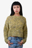 Frame Yellow Alpaca Cropped Sweater Size XS