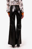 Acne Studios Black Leather Flared Pants Size 34