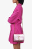Saint Laurent Pink Metallic Leather Monogram Small Kate Tassel Wallet On Chain