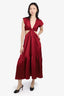 Jason Wu Red Side Cut-Out Front Knot Maxi Dress Size XS