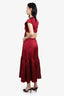 Jason Wu Red Side Cut-Out Front Knot Maxi Dress Size XS