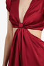 Jason Wu Red Side Cut-Out Front Knot Maxi Dress Size XS