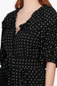 Rotate Birger Christensen Black/Cream Polka Dot Belted Ruffle Maxi Dress Size 4