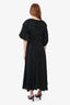 Rotate Birger Christensen Black/Cream Polka Dot Belted Ruffle Maxi Dress Size 4