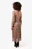 Zimmermann Beige/Pink Silk Patterned Dress with Slip Size 0