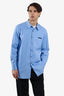 Prada Blue Cotton Long Sleeve Shirt Size 45